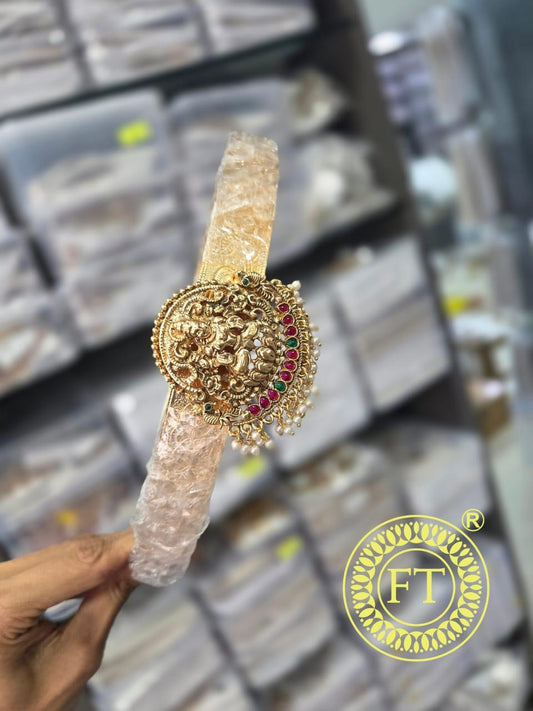 EvenicBuy Antique Gold Temple Vaddanam (Waist Belt) with Lakshmi Motif